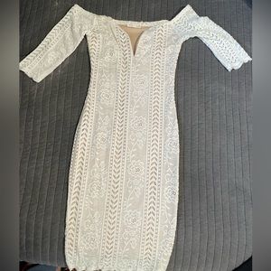 Fully lined cream/off white lace dress